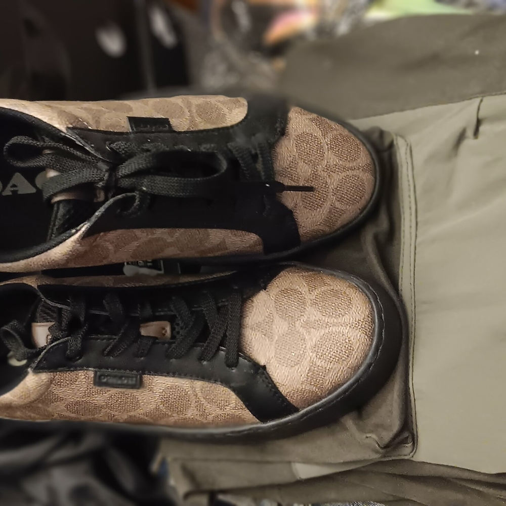 Coach Men's Brown and Black Sneakers
